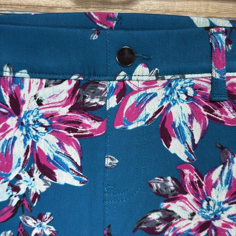 Time and Tru Teal Floral Leggings New With Tags Size XS (02) - Picture 6 of 13